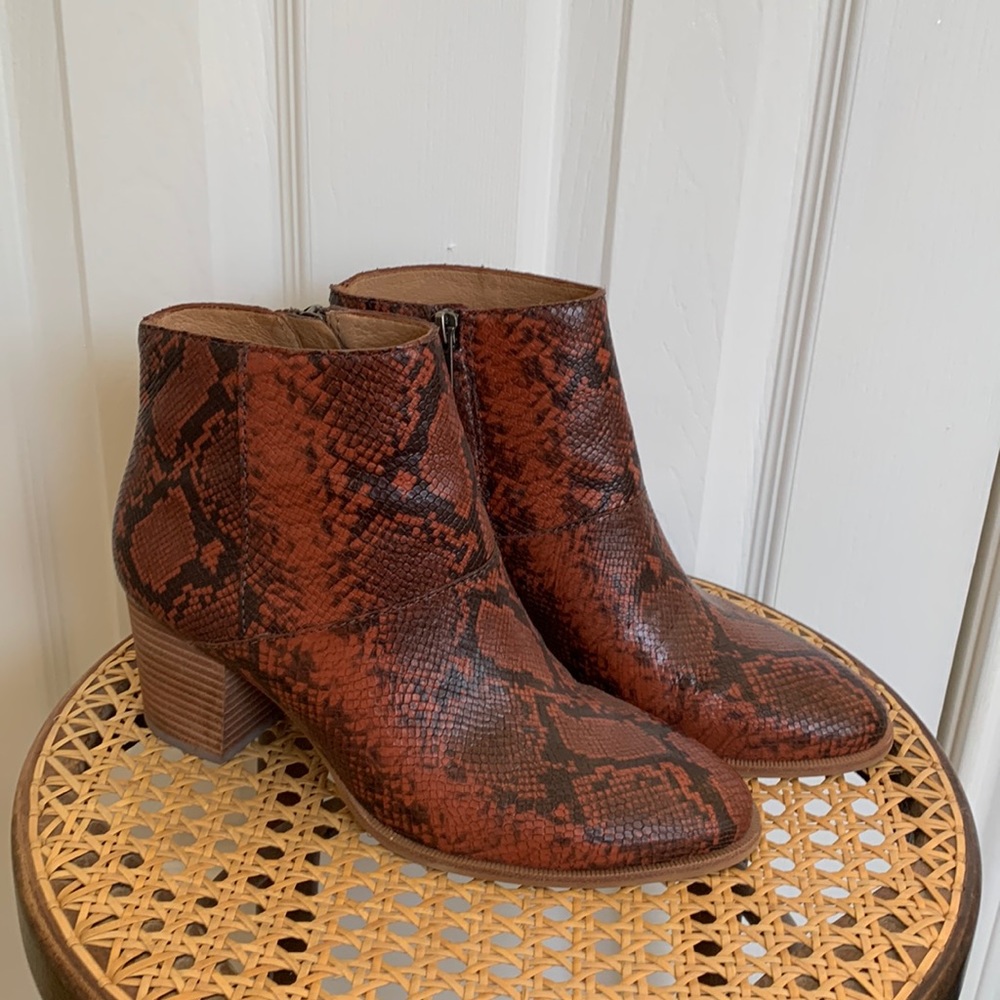 Madewell Snake Skin booties